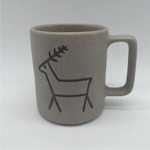 VINTAGE Pigeon Forge Pottery Tennessee Etched Deer Buck Art Coffee Cup Mug